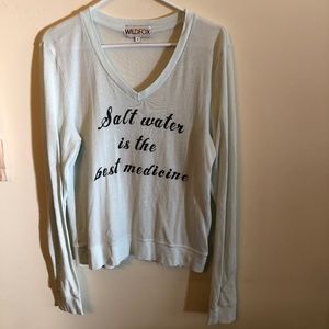 Wildfox Vneck Longsleeve sweater